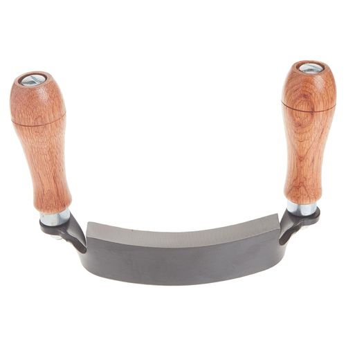 Timber Tuff 5 Inch Ultra Sharp Blade Heavy Duty Steel Curved Draw Shave Tool with 30 Degree Angle and Wood Grip Handles for Building Furniture