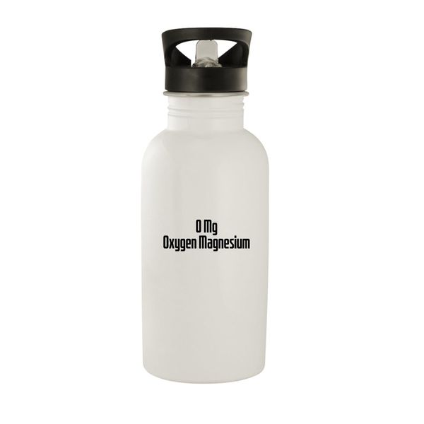 Molandra Products O Mg Oxygen Magnesium - Stainless Steel 20oz Water Bottle, White