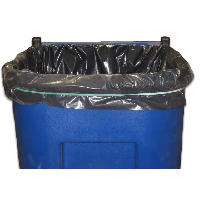 Plasticplace 95-96 Gallon Trash Bags, Black (25 Count)
