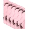 GMAGICTOBO False Eyelashes Natural Cat Eye Half Lashes Fluffy Wispy Clear Band 3D Faux Mink Lashes Pack Soft Strips Fake Eyelashes 7 Pairs