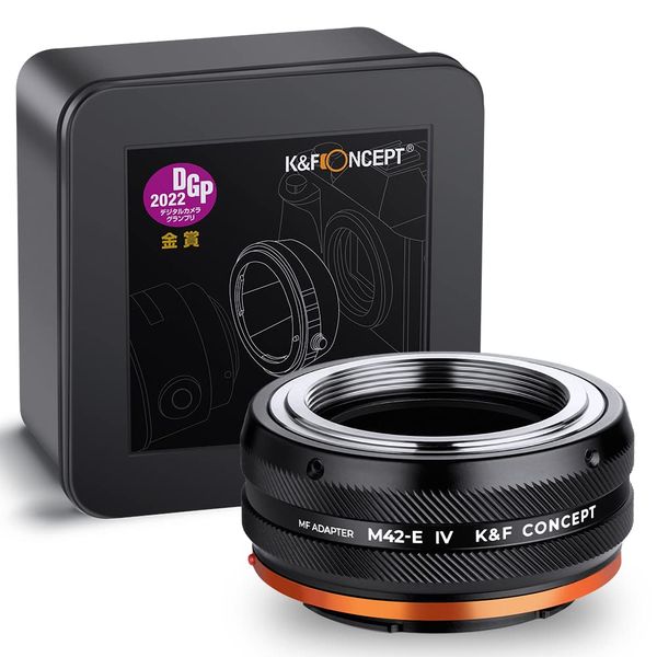 K&F Concept Lens Mount Adapter M42-NEX IV Manueller Fokus Kompatibel mit M42 Objektiv und Sony E Mount Kameragehäuse.