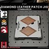 ComMarker Diamond Leather Hat Patch Jig | Fiber Laser Engraving Template, SVG