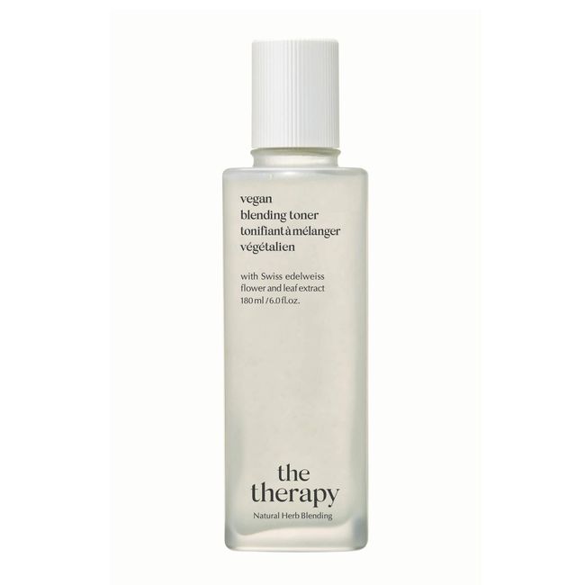 THE FACE SHOP The Therapy Vegan Blending Toner | Organic Vegan Soothing Face Toner | Elasticity Improvement & Deeply Hydrating | Eco-Friendly,6.09 fl. Oz,K-Beauty