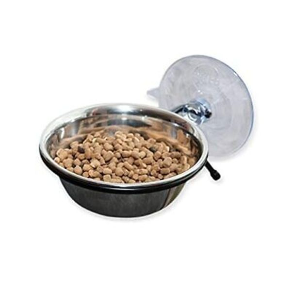 EZ Mount Up and Away Kitty Diner Cat Food Bowl that Mounts to Windows 12oz.