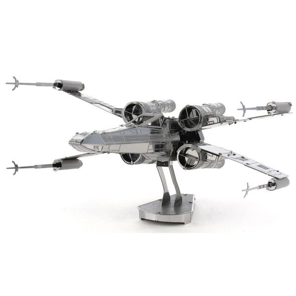 Fascinations MMS257 Metal Earth Metallbausätze - Star Wars X-Wing™, lasergeschnittener 3D-Konstruktionsbausatz, 3D Metall Puzzle, DIY Modellbausatz mit 2 Metallplatinen, ab 14 Jahre