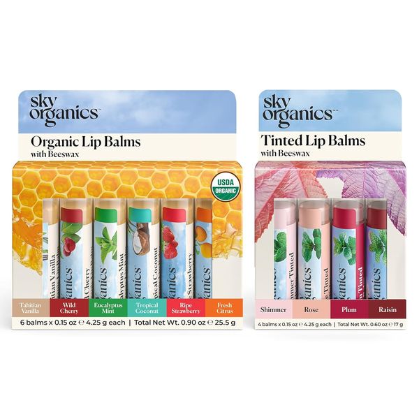 Sky Organics - Lip Balm with Beeswax & Tinted Multiple (Tinted)