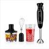 Ovente Immersion Hand Blender Set with 3 Premium Attachments Black HS565B