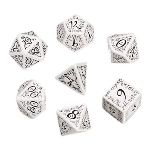 Q-Workshop Elvish Dice White/Black (7) Board Game