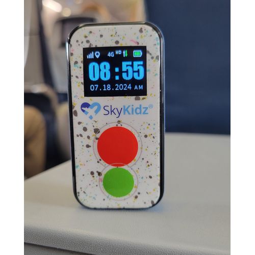 POMM SKYKIDZ- Wearable GPS + Cellular Tracker for Kids-Includes Free First 3 Months Service Plan, No Contract, Perfect for Summer Camp or Vacation time.