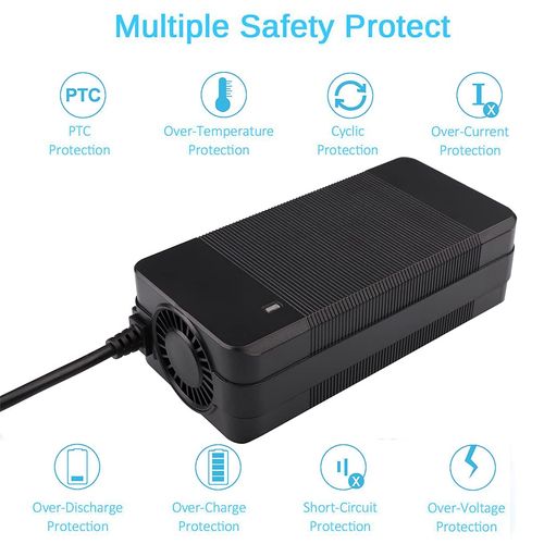 48V Charger 54.6V Output 3A Power Supply Charger for 48 Volt Zero 9 15ah 13S Lithium Li-ion Battery Pack