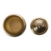 Creative Co-op Round Hammered Metal Container with Rabbit Finial, Brass Finish