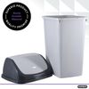 Superio Large Kitchen  Swing Top Trash Can - 13 Gallon, White Smoke