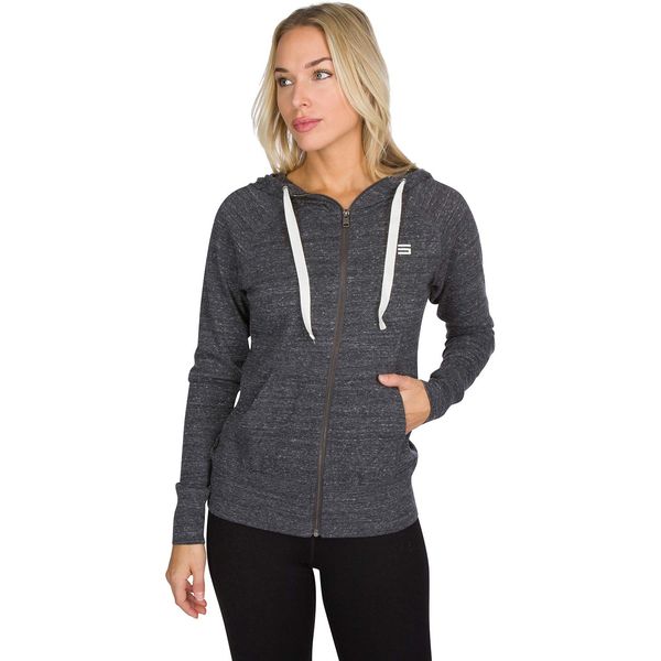 Three Sixty Six Dry Fit Sweatshirts for Women - Zip Up Hoodie Sweater Jacket with Dual Pockets Anthracite Black