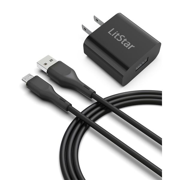 Quick Wall Charger Micro USB Cable for LG Stylo 3 2, Stylus 3 2, K50 S K40 K30 K31 K20 V10 W30 Q6 G4 G3 G2, X Power 2 3, Android Quick Charger 3.0 2.0 with 6 FT Charging Cord