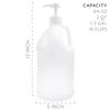 64oz Half Gallon White Plastic Pump Bottle w Pump, 2QT Soap/Liquid Dispenser