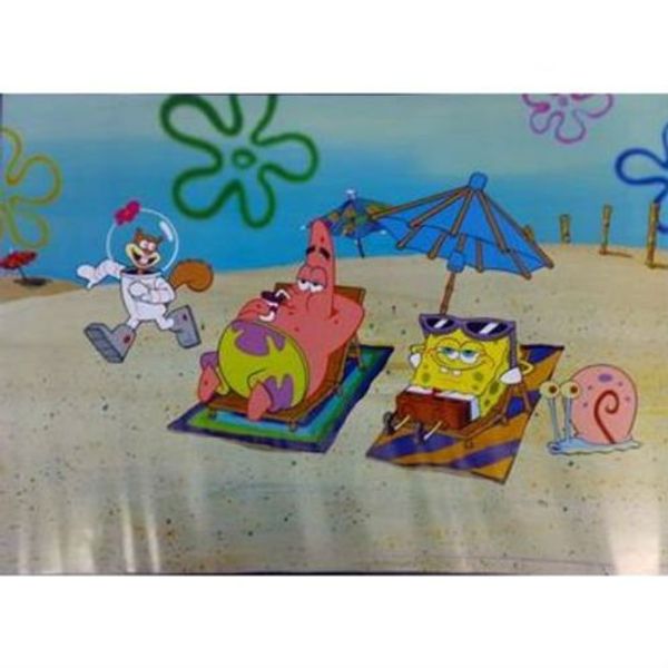 Spongebob Aquarium Background 60Cm X40Cm Fish Tank Decor