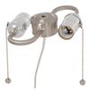B&P Lamp® 2-Light S Type Cluster Body with Pull Chain Sockets, Satin Nickel Finish
