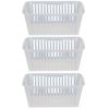 3 x 25cm clear baskets