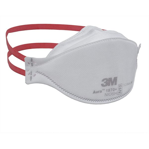 3M 1870+ Health Care Health Care Particulate Respirator Mask, Flat Fold, Pack of