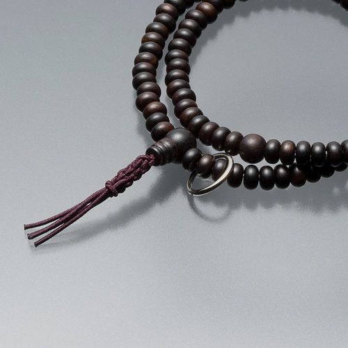 Butsudanya Takita Shoten Special Bracelet Prayer Beads 108 Beads for Soto Buddhist Sect Banded Ebony (Matten) ◆ Real (Formal) Prayer Beads Bracelet, Breath Beads, Bangle Beads, Two-Wheel, Zen Buddhism