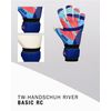 JAKO Unisex Torwart-Handschuhe River Basic RC, Navy/SkyBlue/Coral, 4