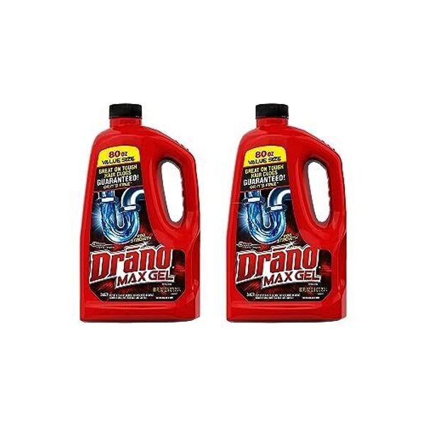 Drano Max Gel Clog Remover, 80 Fl. Oz (2 Count)