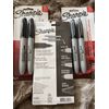 Sharpie Super Permanent Markers, Fine Point, Black, 3x 2-Pack. #2107611  6 Total