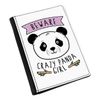 Beware Crazy Panda Girl Passport Holder Cover