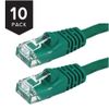 Buhbo 1ft Cat6 UTP Ethernet Network Booted Patch Cable (10-Pack)