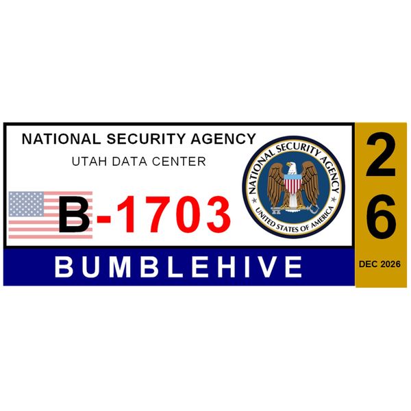 2026 Bumblehive NSA Data Center Parking Decal