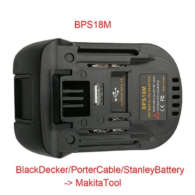 Battery Adapter for DeWalt 18V/20V Lithium Battery Converted to Black&Decker Porter Cable Stanley 18V 20V Battery Tool, Size: One Size