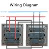ZFQ Big Rocker Button Switch Black Wall Panel Electrical Double Light Switch, 2 Gang 2 Way, 10A 250V
