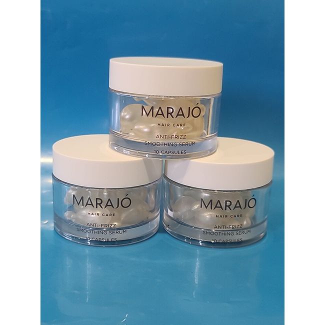 ( LOT OF 3  ) MARAJO • Hair Care ANTI-FRIZZ SMOOTHING SERUM Capsules ( 10 cts )