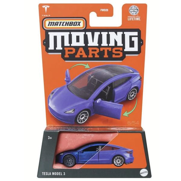 Matchbox Moving Parts Tesla Model 3 (Blue)