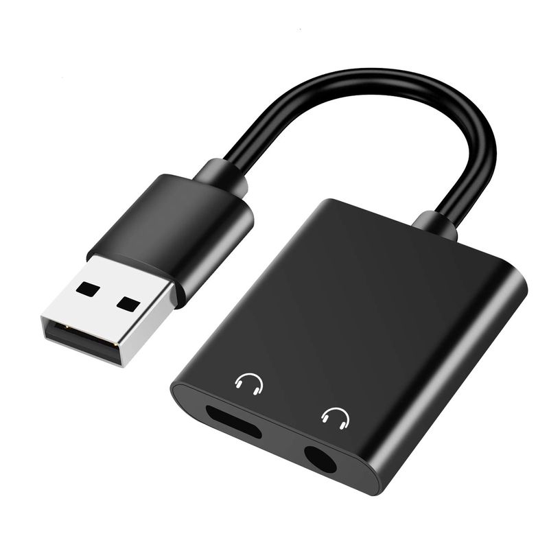 Mxcudu 2 in 1 USB to 3.5mm Jack Audio Adapter, USB to USB C Headset ...
