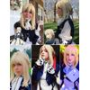 ColorGround Long Blonde Prestyled Cosplay Wig with Braids