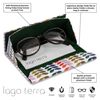 LAGO TERRA Premium Printed Foldable Triangular Glasses Case - Kaleidoscopic