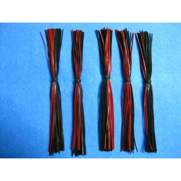 5 Black/red  5-9155 silicone skirt replacement material Tabs Spinner bait jig