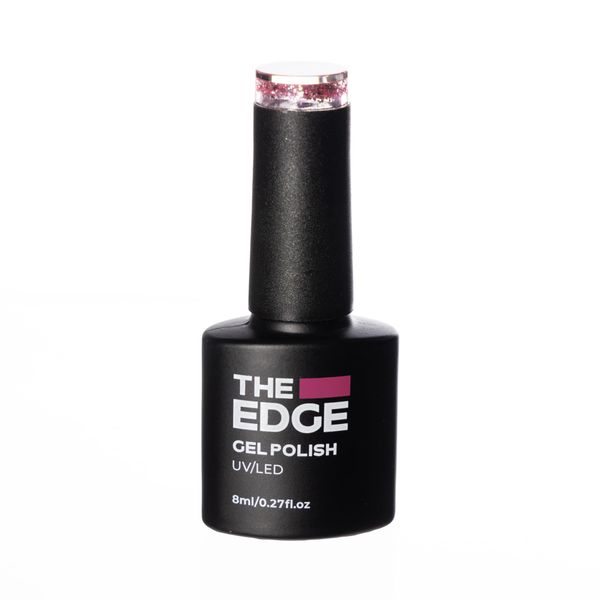 THE EDGE Gel Nail Polish 8ml - The Ballet Pink Glitter - UV/LED Manicure/Pedicure for Salon & Home Use, Highly Pigmented/Long Lasting/2-Coat Coverage