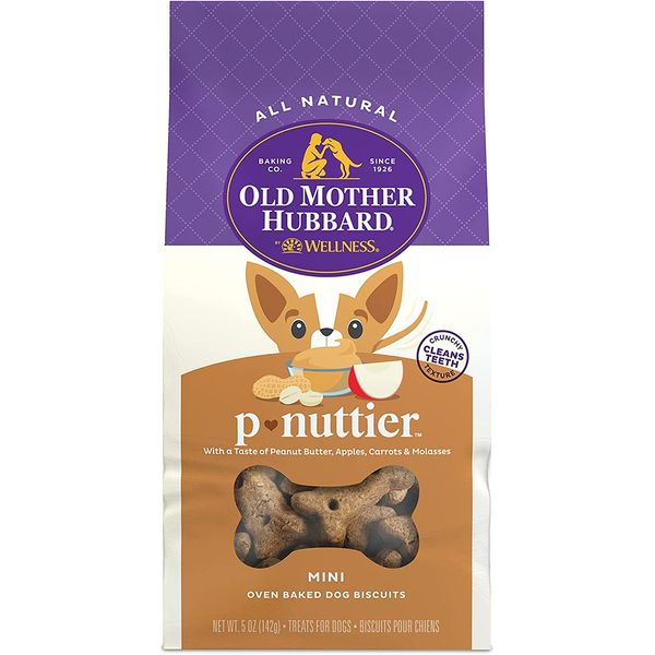 Old Mother Hubbard by Wellness Classic P-Nuttier Natural Dog Treats, Crunchy Ove