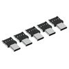 Bordhap 5pcs Ultra Mini Type-C USB-C to USB 2.0 OTG Adapter for Cell Phone Tablet & USB Cable & Flash Disk