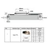 Optical Linear Scale Encoder 5um 270mm (10") Travel Length for Lathe Machine Milling Mill Machine