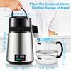 4L Water Distiller 1L/H Distilled Water Filter Maker Timing & Temp Display