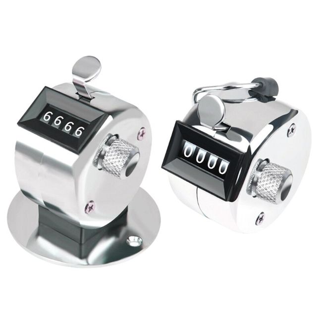 4 Digit Number Manual Mini Tally Counter Mechanical Clicker (Metal Base)