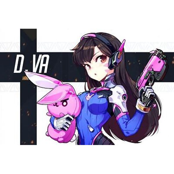 Anime d va holding toy stuffed rabbit hwansang Playmat Gaming Mat Desk 1867