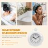 CLISPEED Bathroom Clock, Waterproof Shower Hanging Clock Small Wall Clock Digital Clock without Battery for Bathroom Pool Supplies