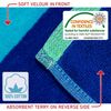 Softerry - Extra Soft Beach Towel 30 x 60 inch Cabana Stripe Hotel Pool and Resort Style Absorbent Terry 100% Cotton (Royal-Tur-Red-Pink, 4 Pack)
