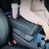 Car Center Console Armrest Pillow Memory Foam Armrest Box Cover with Cup Holder