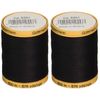 Gutermann 2-Pack Natural Cotton Thread Solids 876 Yards Each - Black (800C 5201)