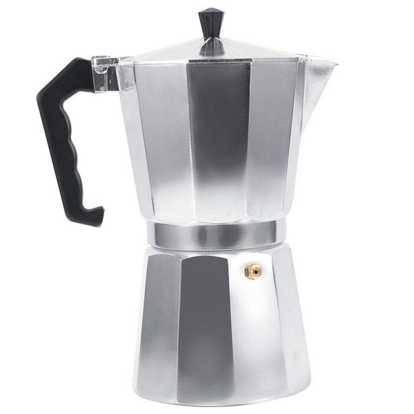 Coffee Maker,3/6/9/12 Cups Aluminum Italian Type Moka Pot Espresso Coffee Maker Stove Home Office Use Hot(600ML 12cups)